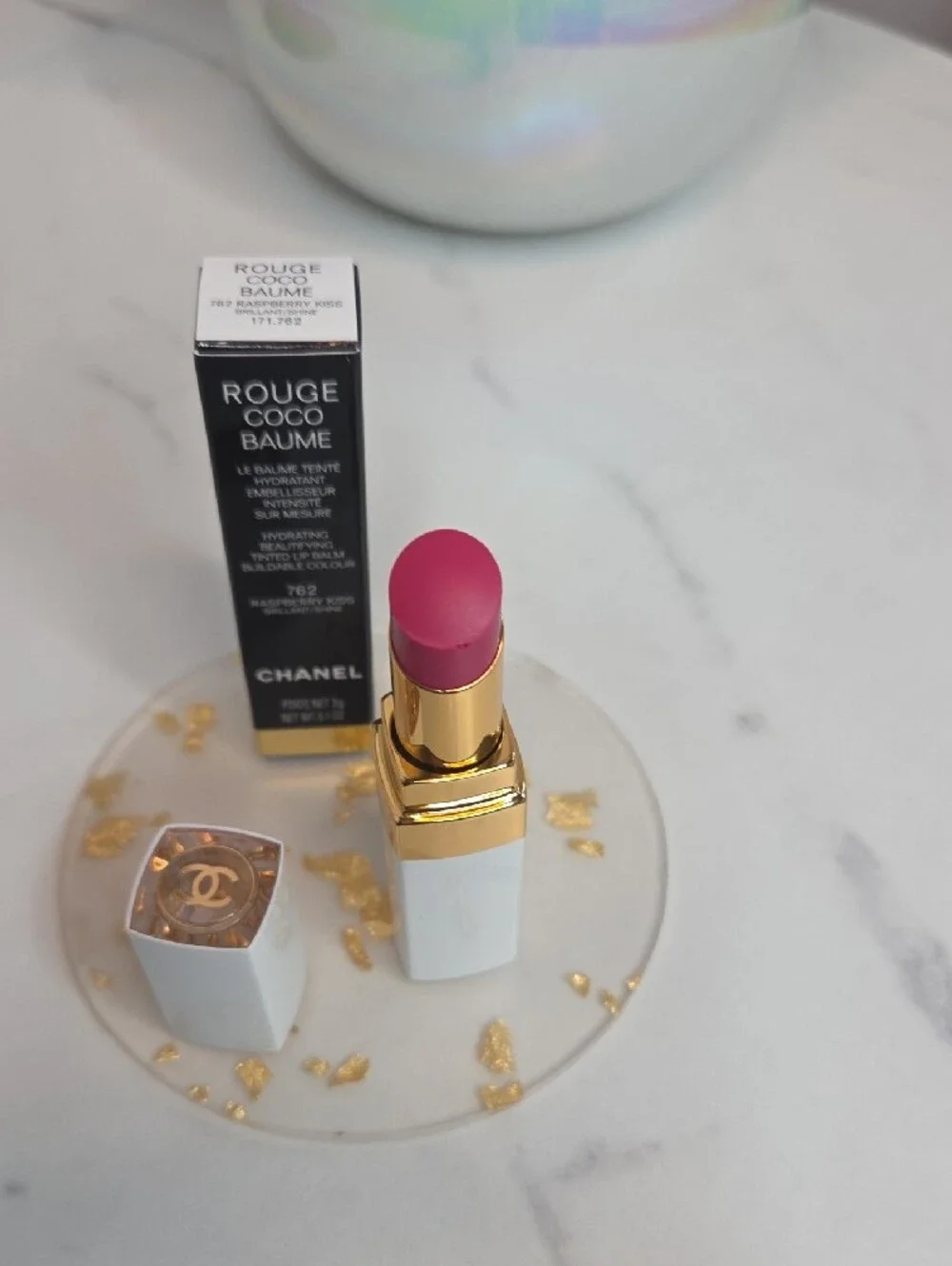 CHANEL Rouge Coco Baume Tinted Lip Balm — Raspberry Kiss (762)